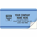 Large Service Labels, Padded,  Blue with Blue Stripes 374