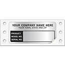 Model/Serial Number Labels, Continuous, Aluminum Foil 376