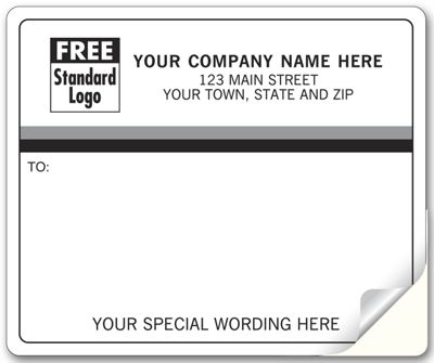 Mailing Labels, Laser and Inkjet with Black/Gray Stripes 3796