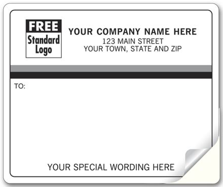 Mailing Labels, Laser/Inkjet with Black/Gray Stripes