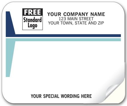 Mailing Labels, Laser/Inkjet, White w/ Blue Stripes