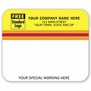 Mailing Labels, Laser and Inkjet, Yellow/White w/ Stripes 3798