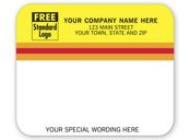 Mailing Labels, Laser/Inkjet, Yellow/White w/ Stripes