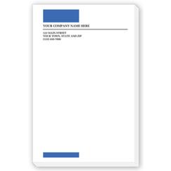 Personalized Notepads, with Blue Rectangles, Large