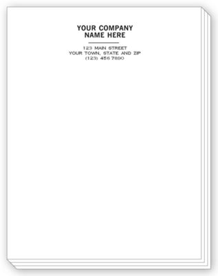 Personalized Notepads, Letterhead Format, Small 3826