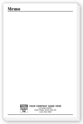 Personalized Notepads, with Bottom Imprint, Large 3851