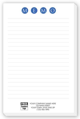 MEMO Personalized Notepads with Lines, Large 3859