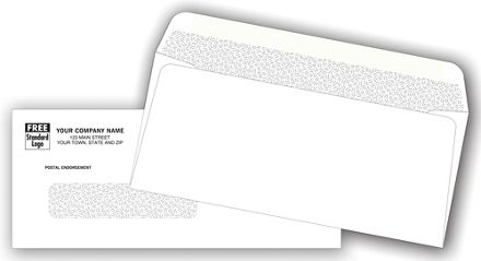 Single Window Check Envelope, Postal Endorsement Available