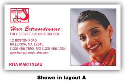 Full Color Business Cards  with Framed Image 3984