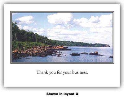 Full Color Greeting Card - Horizontal Framed Image 3996