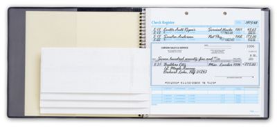 Easy Record Checkbook w/Black Cover 4038N