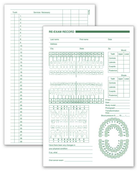 Dental Services Re Exam Records, Primary and Permanent Arch