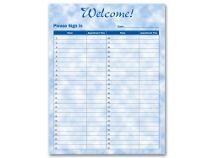 Patient Sign-In Sheet, Bright Skies Design