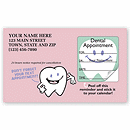 Dental Appointment Cards, Peel and Stick, Don't Forget 4350