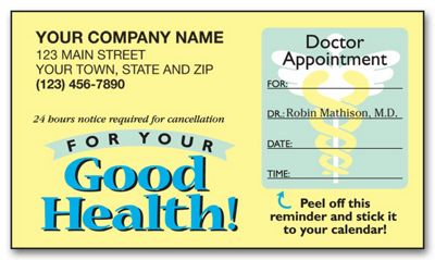 Peel and Stick Appointment w/Caduceus 4352
