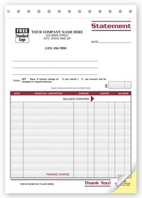 Image Statements with Finance Charge 4506
