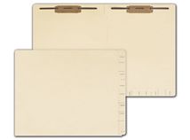 End Tab Full Pocket Manila Folder, 11 pt, Two Fastener