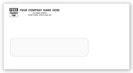 Single Window Envelope 6-7/8 x 3-5/8, Gummed Seal
