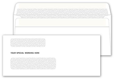 2-Window Confidential Envelope Self Seal 8-5/8 x 3-5/8