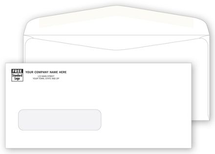 Single Window Shipping Envelope 9 x 4-1/8, Gummed Seal