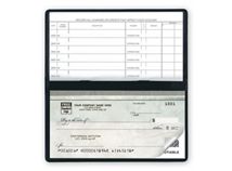 Compact Size Duplicate Checks, Green Marble Design