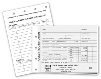 Guest Registration Forms - with Carbons 520
