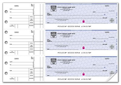 3 To a Page - Business Size Checks, Side-Tear Voucher 53220DS