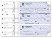 3-On-A-Page Business Size Checks, Side-Tear Voucher