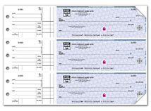 3-On-A-Page Business Size Checks, Side-Tear Voucher