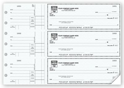 3 To a Page - Business Size Checks, Side-Tear Voucher 53220N