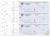 3-On-A-Page Business Size Checks, with Side-Tear Vouchers
