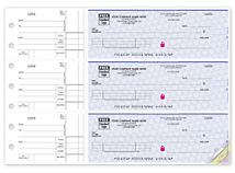 3-On-A-Page Business Size Checks, with Side-Tear Vouchers