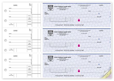 3-On-A-Page Business Size Checks, with Side-Tear Vouchers