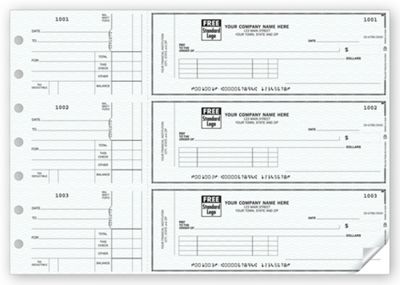 3 To a Page - Business Size Checks, with Side-Tear Vouchers 53222N