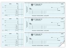 3-On-A-Page Business Size Checks, with Side-Tear Vouchers