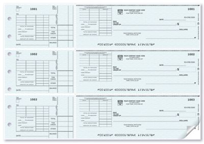 3 To a Page - Check With Corner Voucher 53223N