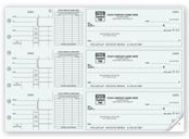3-On-A-Page End-Stub Voucher Check