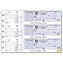 3 To a Page - Business Size Checks, With Choice of Voucher 53225DS