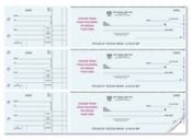 3-On-A-Page Business Size Checks, With Choice of Voucher