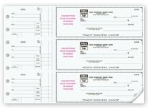 3-On-A-Page Business Size Checks, With Choice of Voucher