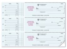 3-On-A-Page Business Size Checks, With Choice of Voucher
