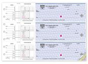 3-On-A-Page Payroll & Disbursement Check Side-Tear Vouchers