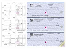 3-On-A-Page Payroll & Disbursement Check Side-Tear Vouchers
