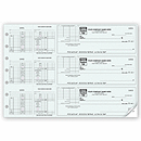 3 To a Page - Payroll Check With Corner Voucher 53228N