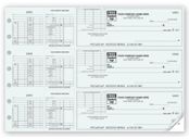 3-On-A-Page Payroll Check With Corner Voucher