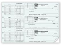 3-On-A-Page Payroll Check With Corner Voucher