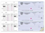 3-On-A-Page Payroll Checks, Double Side-Tear Vouchers