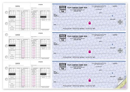 3-On-A-Page Payroll Checks, Double Side-Tear Vouchers