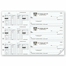 3 To a Page - Payroll Checks, Double Side-Tear Vouchers 53229N