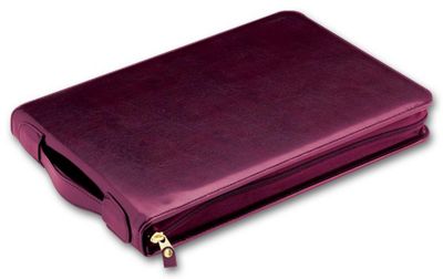 3 To a Page - Zippered Leather Portfolio 53248N
